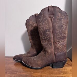 Ariat Heritage R Toe Western Brown Leather Cowgirl Boot Size 9B